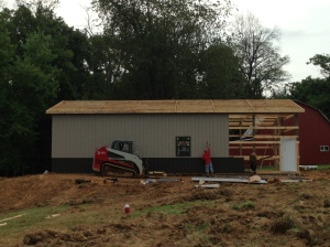 Day 3 - the siding going on