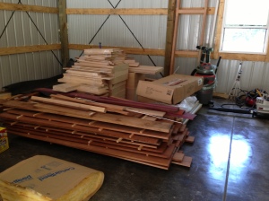 Mahogany wood from storage unit