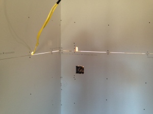 Undercabinet wiring changed to outlet in kitchen corner cabinet area