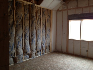 Sound barrier between the master bedroom and master bathroom
