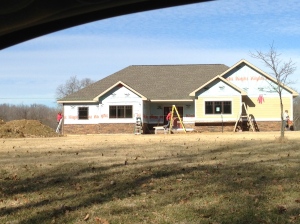 Front siding going up fast