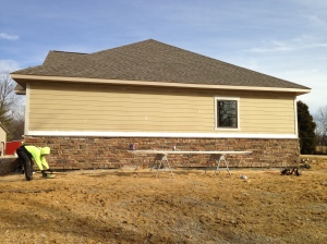 West side of the house installed