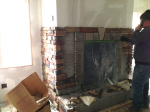 Fireplace almost stoned