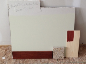"moon shadow" for master bedroom and bath. In addition to cabinet sample and trim, I added granite for bath.