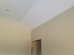 Master bedroom in "moon shadow." We are not doing a headband in the master bedroom as it has a vaulted ceiling.