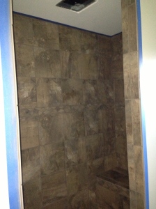 Shower grouted