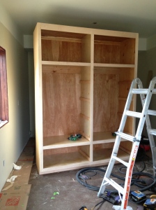 Finishing up the pantry cabinet