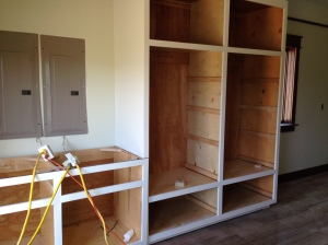 Pantry cabinet installed