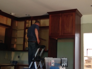 First cabinet doors installed