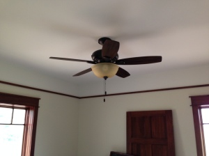 Fan installed in one of the bedrooms