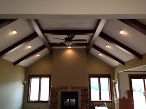 Finished ceiling beams
