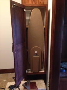 Ironing Board cabinet with door open