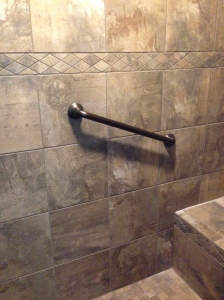 Shower grab bar